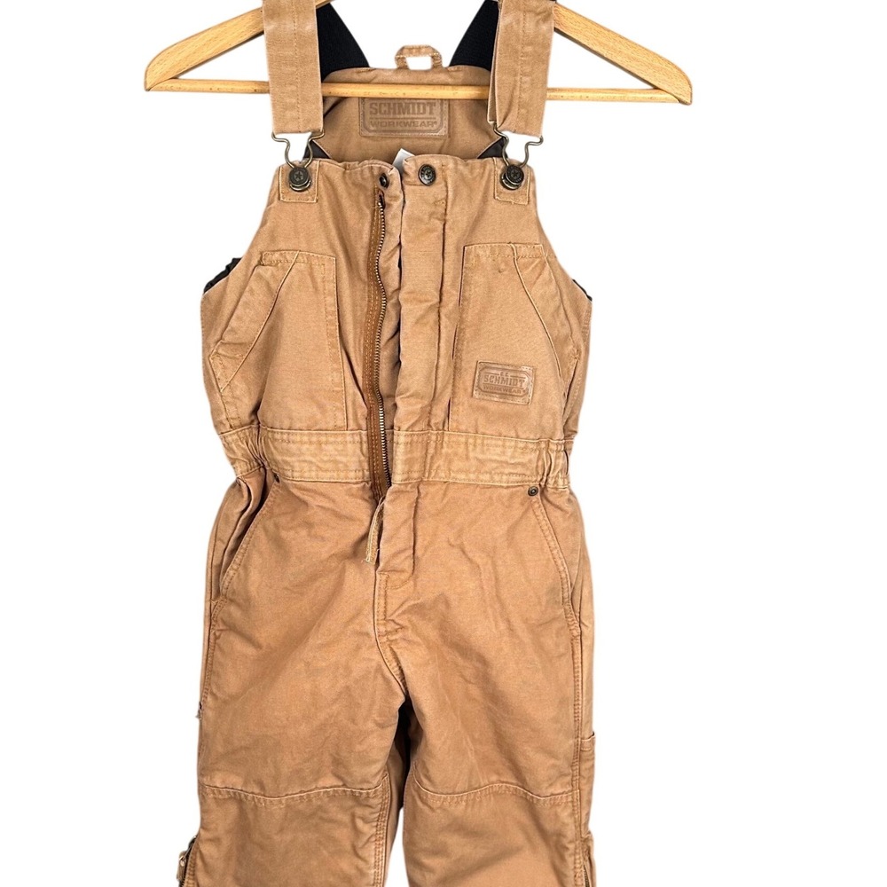 Schmidt Workwear Youth Small Regular Brown Insulated Bib Overalls TBB21BD
